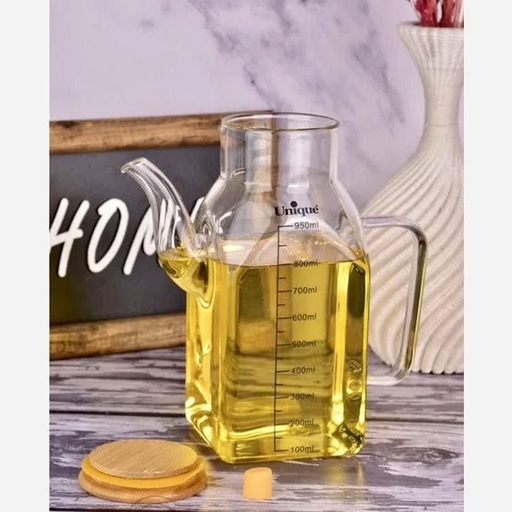 روغن ریز پیرکس مدل درب بامبو برند یونیک گنجایش 1000 میل